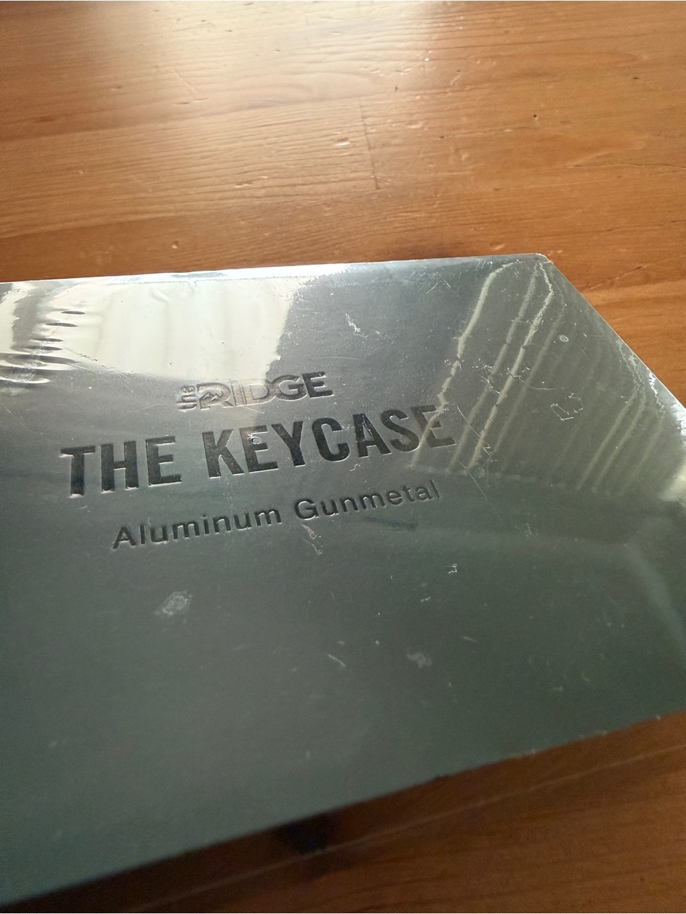The Ridge THE KEYCASE Aluminum Gunmetal Key Case and Cavity tray NWT